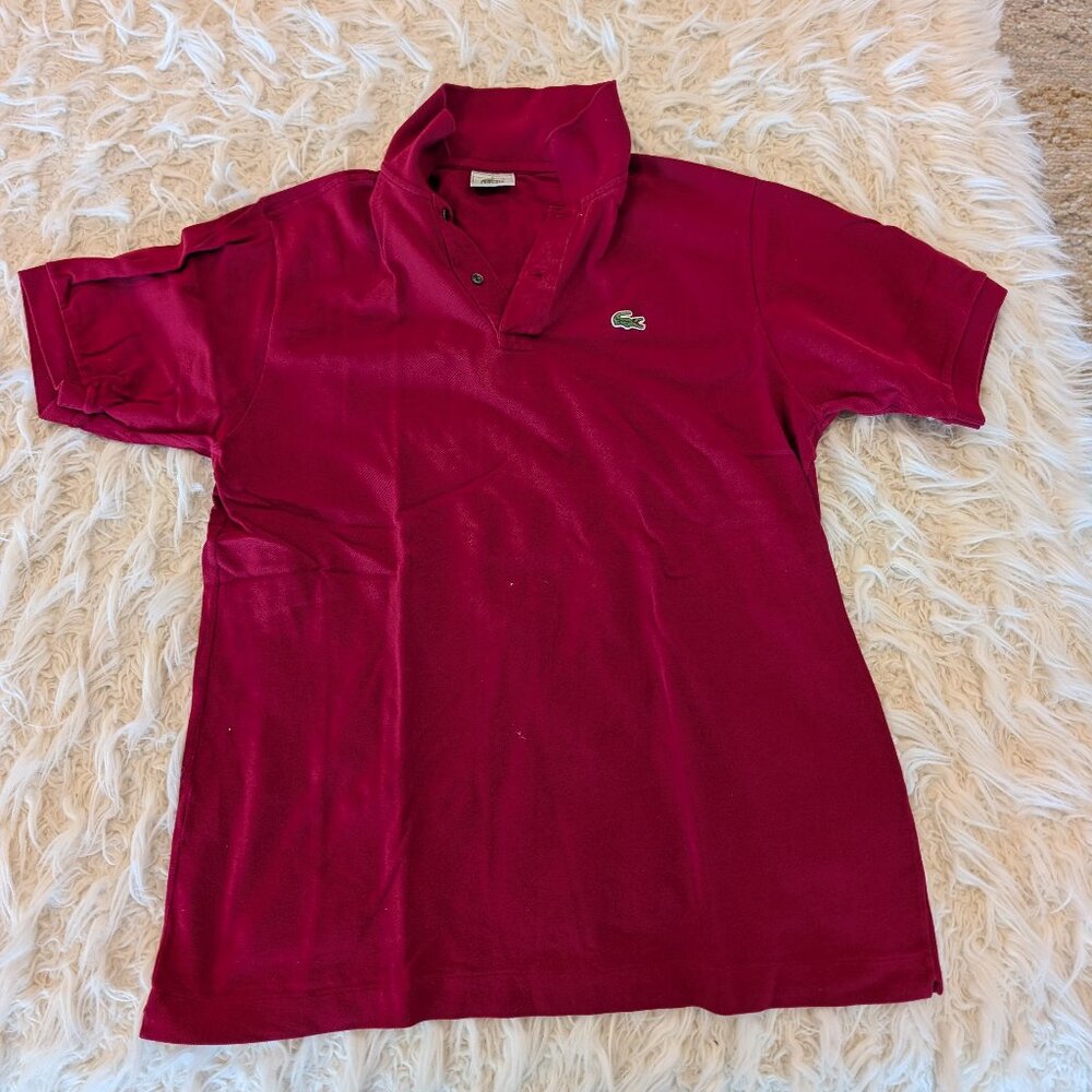 Lacoste Polo Shirt Mens Size 6 Dark Red
